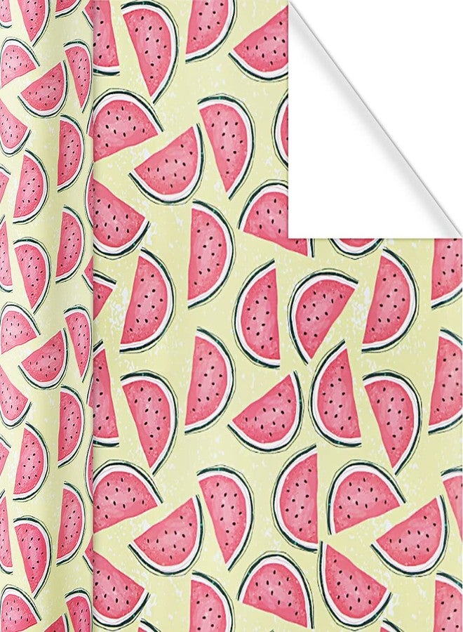 Boerni Watermelon Fruit Wrapping Paper For Kids 6 Sheets, Cute Fruity Design DIY Gift Wrap Red Wrapping Paper for Summer Theme Birthday Aloha Luau Pool Beach Party, Holiday, Wedding, Baby Shower, Christmas - Image 1